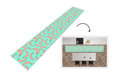 Keukenloper - Loper keuken - Roze - Banaan - Fruit - Patronen - 300x50 cm - Keukenloper vinyl