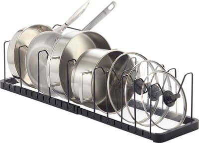 Yamazaki Keukenkast Organiser voor Pannen en Deksels - Tower - Zwart
