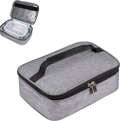 Geïsoleerde lunchtas - Unisex - Draagbaar - Lunchtas - Oxfordstof - Verdikt - Geschikt voor lunchboxen, kinderen, school, kantoor en picknicks - Grijs