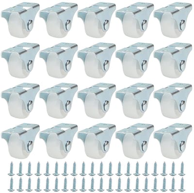 20pcs 25mm Small Fixed Wheels - Drawer Wheels - Non Swivel Wheels voor Trolley - Meubel - Kast