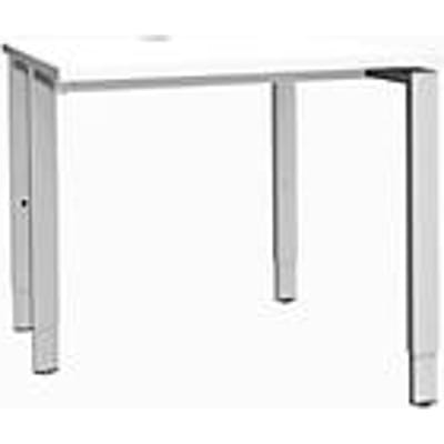 Schäfer Shop  Genius Bureautafel MODENA FLEX, 4-poot rechthoekige buis, eenzijdig, B 800 mm, wit