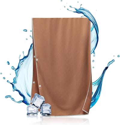 Cooling Towel 90 × 30 cm met Drukknopen – Koelhanddoek van Microvezel voor Sport en Warm Weer, UPF 50+, Eenvoudig te Heractiveren – Natmaken en Uitschudden