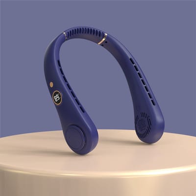 Ulisem - Nekventilator - 5 windsnelheden oplaadbare ventilator - Bladloos en stil design - LED display met batterij-indicator - Handsfree voor tijdens werk en reis - Lichtgewicht en comfortabel - Geschikt voor mannen en vrouwen - Cadeau - Paars