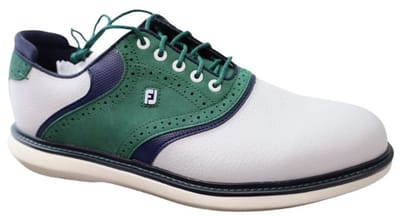 Footjoy Heren Golfschoenen Traditions Wit Groen Navy