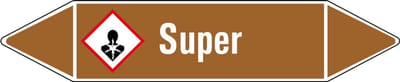 Super leidingmarkering op vel 75 x 17 mm - 8 per vel