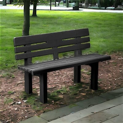 Buitenbank Marinella - Monoblock Tuinbank - 100% Made in Italy - 110 x 52 x 71 cm - Antraciet