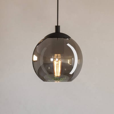EGLO Ariscani Hanglamp - E27 - Ø 20 cm - Rookglas | Smoke glas - Zwart