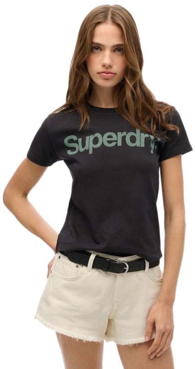 Superdry - Core City T-shirt met logo en aansluitende pasvorm - Dames - T-shirts