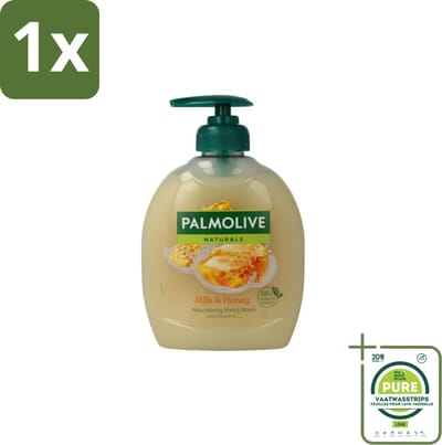 1 x Palmolive – Handzeep – Melk & Honing – 300 ml - Handzeep - Melk En Honing - Voedende Handzeep - Natuurlijke Handzeep - Crème Handzeep