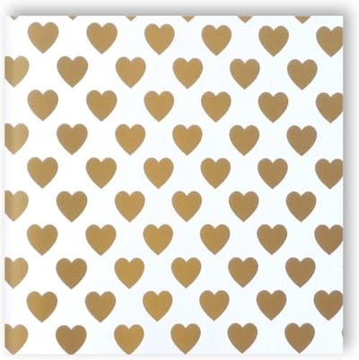 Goud hartjes behang 54152