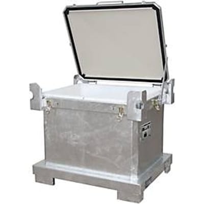 BAUER SAP 600 K afvalbatterijcontainer, plaatstaal, thermisch verzinkt, afsluitbaar, stapelbaar, B 1200 x D 1000 x H 1055 mm