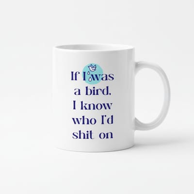 If I Was a Bird I Know Who I’d Shit On Mok – Sarcastische Quote Keramische Koffiemok – 330 ml