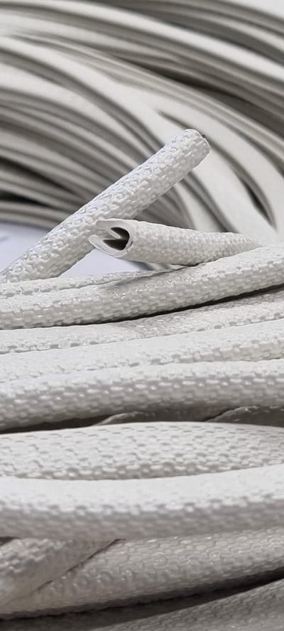 VRR - U-profiel WIT/CREME - Klemprofiel rubber - randbescherming 1-2 mm - Per 5 , 10 of 50 meter