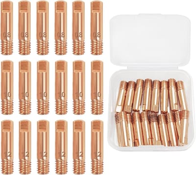 Set van 18 MIG Lasdoppen 0.8mm/1mm/1.2mm - Koper Lasdoppen voor 15AK MIG/MAG Lasmachines, Inclusief Accessoires voor Laswerk en Lasapparatuur