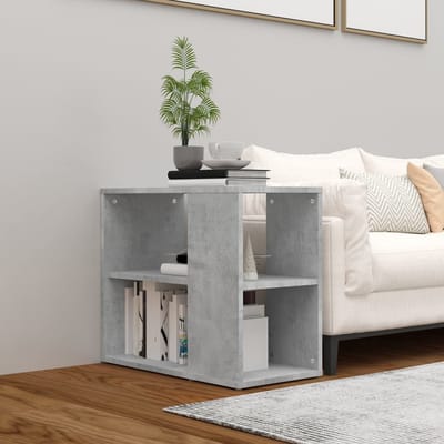 vidaXL - Bijzetkast - 60x30x50 - cm - bewerkt - hout - betongrijs