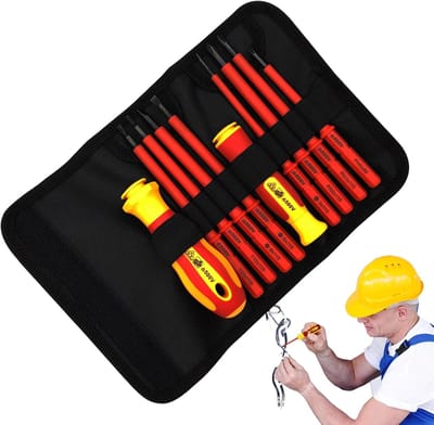 Schroevendraaierset - Precisie gereedschap - Elektrisch werk - 500V Geïsoleerd - 8 Delig - Meerkleurig