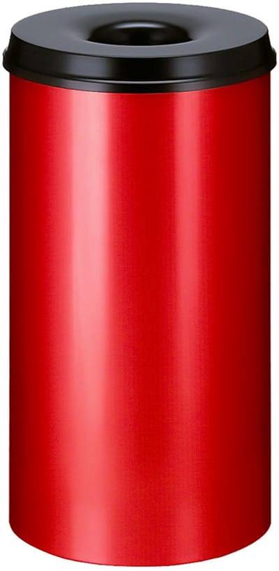 V-Part - Vlamdovende papierbak 50 liter - Rood - Zwart - Staal