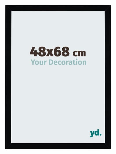 Your Decoration - Puzzellijst 48x68 cm - Zwart Hoogglans - Puzzellijst 500-1000 stukjes - MDF Fotolijst - Mura