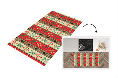 Keukenloper - Loper keuken - Indianen - Patronen - Abstract - 120x60 cm - Keukenloper vinyl