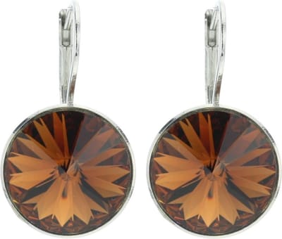 Behave - Oorhangers met kristalsteen - warme herfststijl elegantie