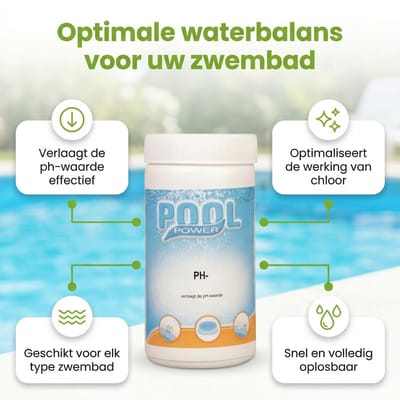 Zwembad Onderhoudspakket - Onderhoud Zwembad - bevat Chloor - Testrips - Chloor - PH-min - PH-plus en Scrubborstel (6-delig)