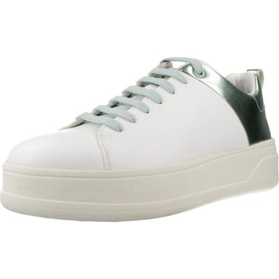 Geox D SPHERICA ECUB-2 Dames Wit/Lichtgouden Sneakers