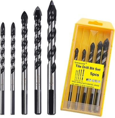 5-delige Professionele Multifunctionele Tegelboor Set voor Keramiek, Glas, Beton en Hout (6-12mm)