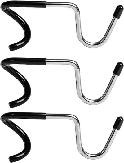 3 x S-vormige Campinglamp Haken, Antislip RVS Rubber Hangers, Multifunctioneel voor Tent en Polen