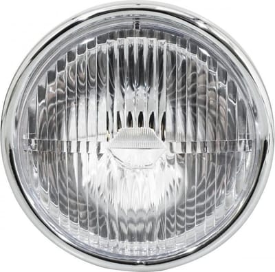 guia ronde koplamp voor peugeot 103 bromfiets Ø140mm zwart + chromen kap