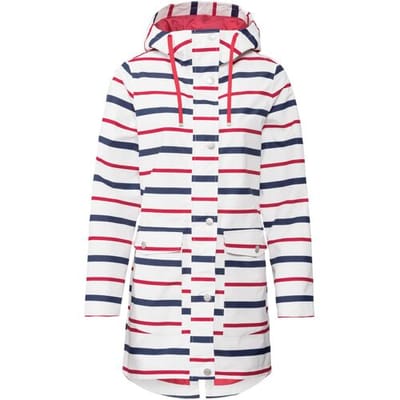 ESMARA Dames trenchcoat, wind- en waterdicht (wit/bessen/marineblauw, 34)