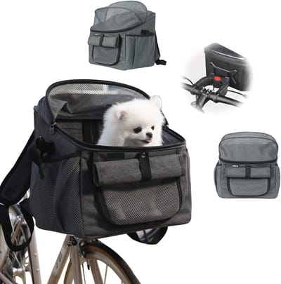 Fietsmand voor Huisdieren met Stuuradapter - Inklapbare Fietsmand voor Katten en Honden