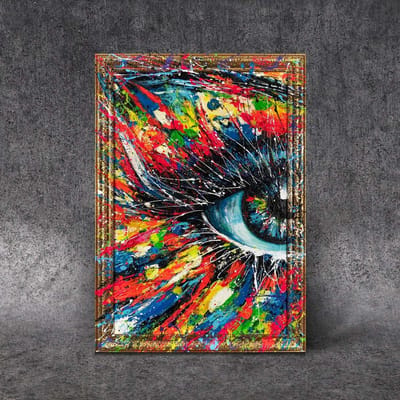 YS Schilderij - Handgeschilderd canvas schilderij - Wanddecoratie moderne Kunst - Kleurrijk - Abstract - Muurdecoratie woonkamer - Slaapkamer decoratie - Kamer accessoires - schilderij moderne Kunst - abstracte schilderijen canvas Gold 120x80