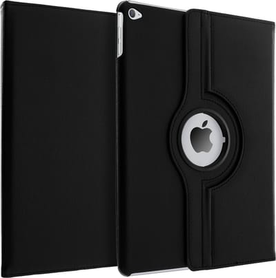 Avizar Foliohoes Geschikt voor iPad Air 2 / Pro 9.7 Zwart met klep, video ondersteuning 360° portret/landschap, Zwart