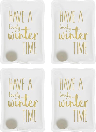 Dailygoods- Handwarmers Oplaadbaar - Herbruikbare Handwarmers - Set van 4 - Huidvriendelijke Kunststof Hoes - Tot 55 °C Warmte - Perfect voor Koude Dagen - Zakwarmers