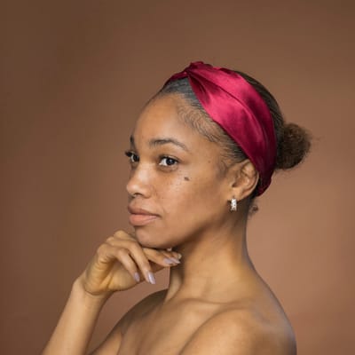Rood Satijnen Haarband met Twist - Hoofdband voor Volwassenen - Normaal - AfricanFabs®