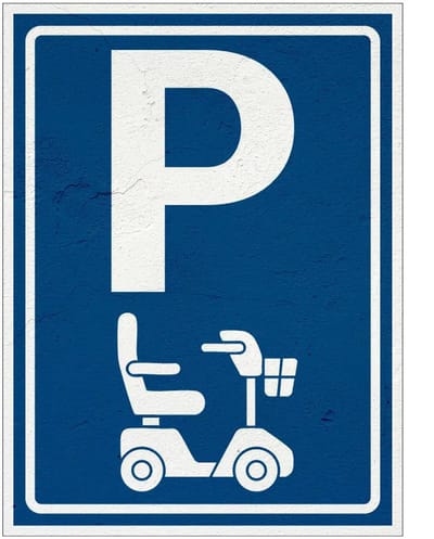 Parkeerplaats scootmobiel bord - E8-16 | Sign Again materiaal | 40 x 30 cm