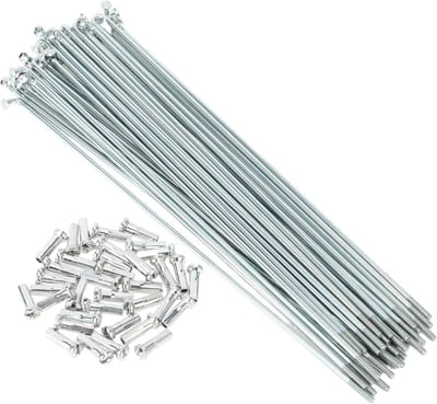 Fietspaken Set van 14G 160mm Lengte in Zilver, Carbon Staal Gegalvaniseerd voor Fietswielen en Onderhoud
