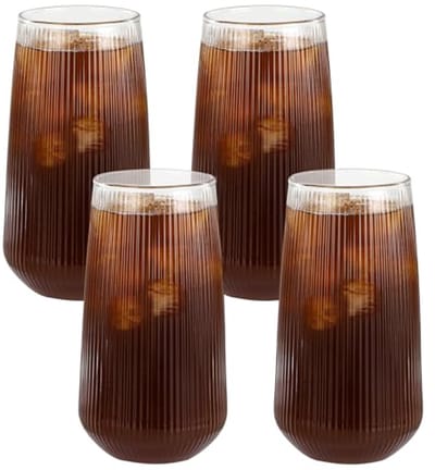 Latte Macchiato Glazen 4 Stuks - Hittebestendige Cappuccino Bekers 500 ml voor Koffie, Cocktails en IJs