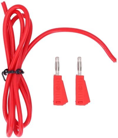Bananenstekker meetsnoeren - Testkabels Multimetersondes - Elektrisch testen - Messing connectoren - 4 mm - Rood