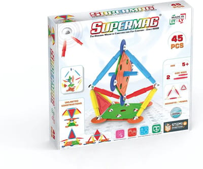 Magneet speelgoed Supermag Multicolor 45 SM0651 Multikleur