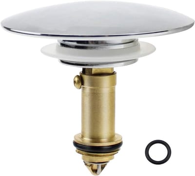 66mm Badstop Wasbak Stop met Ring Badkamer Wastafel Pop-Up Click Clack Stopper. Gebruik voor Wasbak Afvoerstop.