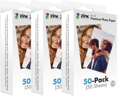 Instant fotopapier 5,1 cm x 7,6 cm (150 stuks) voor Polaroid camera's en printers