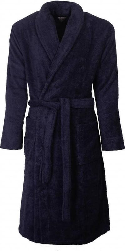 Paul Hopkins Heren Badjas - Badstof - Blauw - Maat S