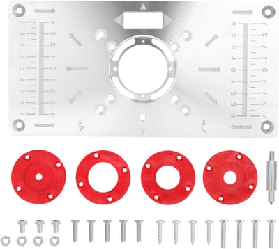 Freestafel Aluminium - Houtbewerkingsbank Router Tafel - Nauwkeurig Houtbewerken - CNC Bewerkt - 23.5 x 12 cm - Aluminium