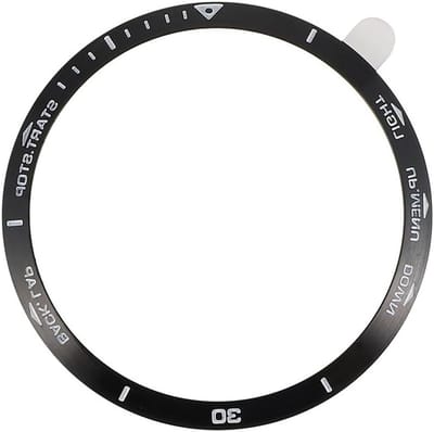 Stainless Steel Horloge Assembly Lijm met Krassen- en Impactbescherming voor Garmin Fenix 5 Accessoires in Zwart