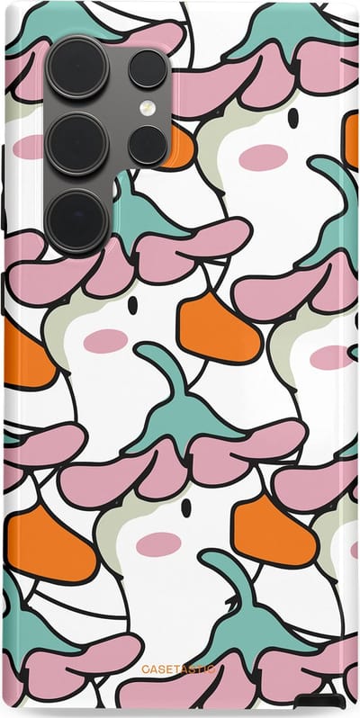 Casetastic Hoesje Geschikt voor Samsung S24 Ultra - Stijlvolle Beschermende Duo-layer Case - Bloempjeshoed