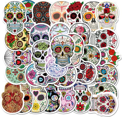 Skull Stickers - Hallowoon - set 50 stuks - Laptop Stickers - Stickervellen