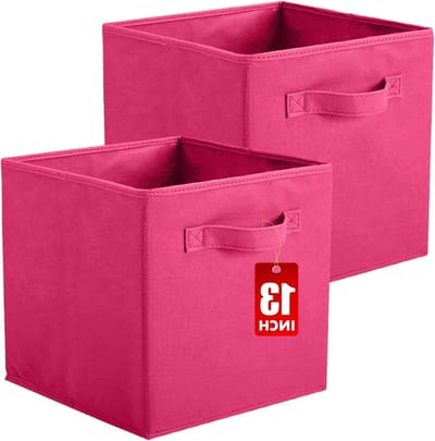 Vouwbare Opbergdoos voor Stof en Speelgoed, 33 x 33 x 33 cm, Set van 2, Ideaal voor Organisatie en Ruimtebesparing