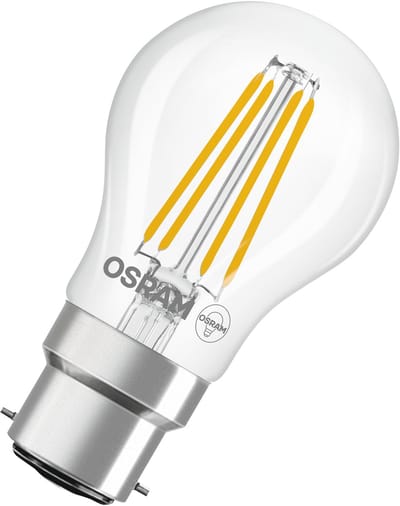 OSRAM LED-lamp Filament Star P40 Miniball 3,4W 840, 4000K koel wit, B22d, helder, 470 lm, 300° stralingshoek