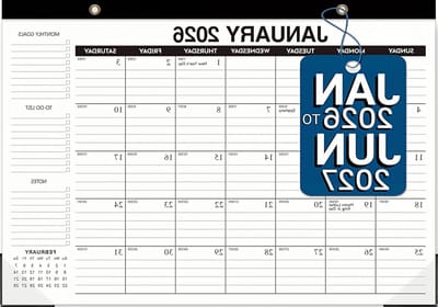 Bureaukalender 2026-2027 - Planners Agenda - Langetermijnplanning - Dikke Inktbestendig Papier - 43 x 30 cm
